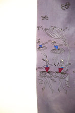 Vintage 1950s Lilac Silk Ballet Scarf