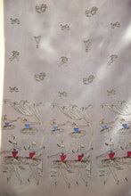 Vintage 1950s Lilac Silk Ballet Scarf