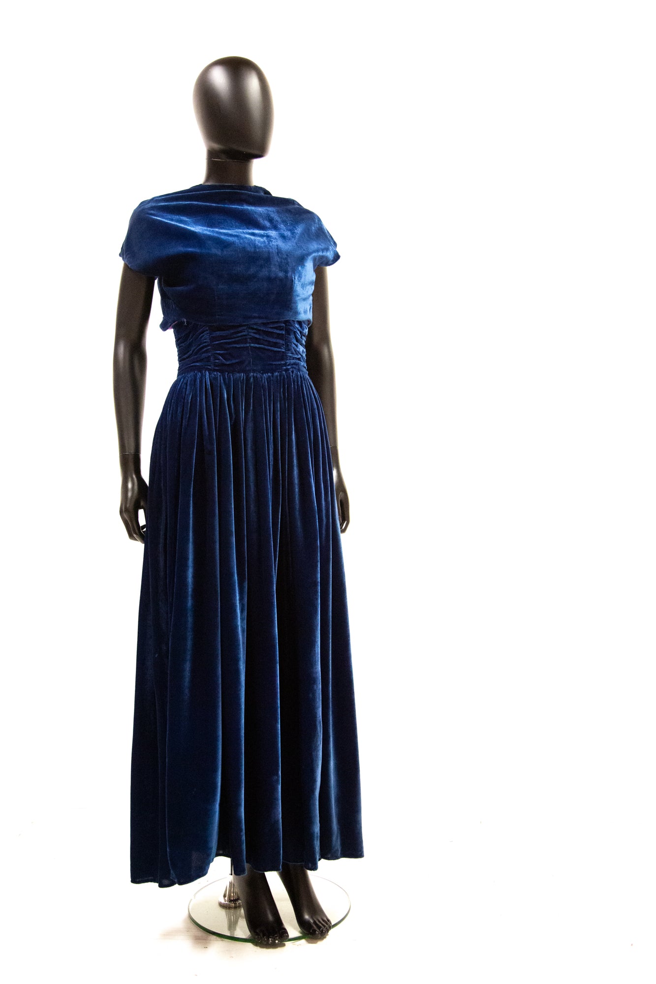 Vintage 1940s Blue Velvet Gown ALEXANDRA-KING Vintage 1940s Blue Velvet Gown ALEXANDRA-KING