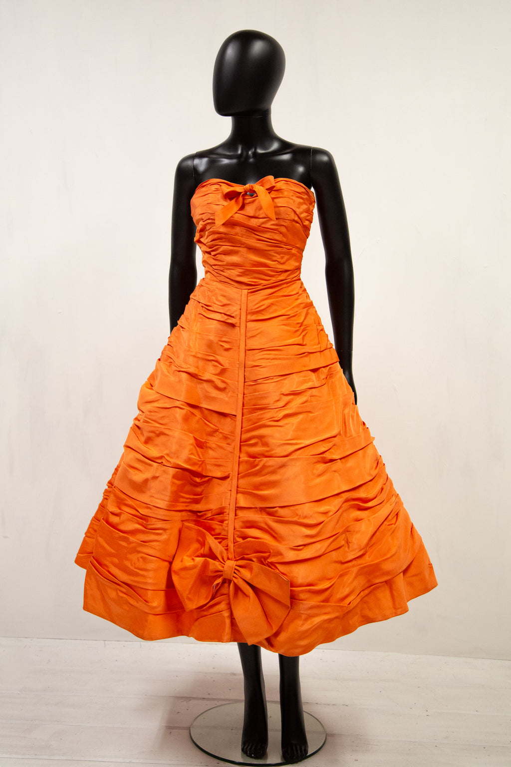 Vintage 1950s Orange Taffeta Cocktail Dress – ALEXANDRA-KING
