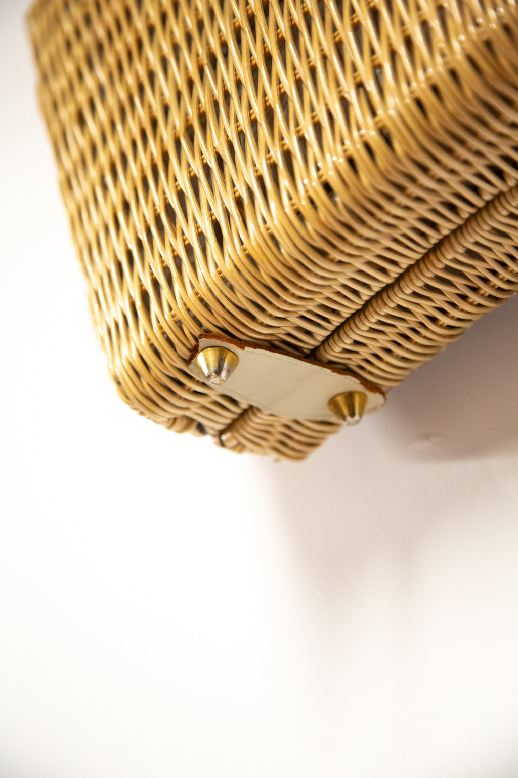 Vintage 1950s Beaded Wicker Bag