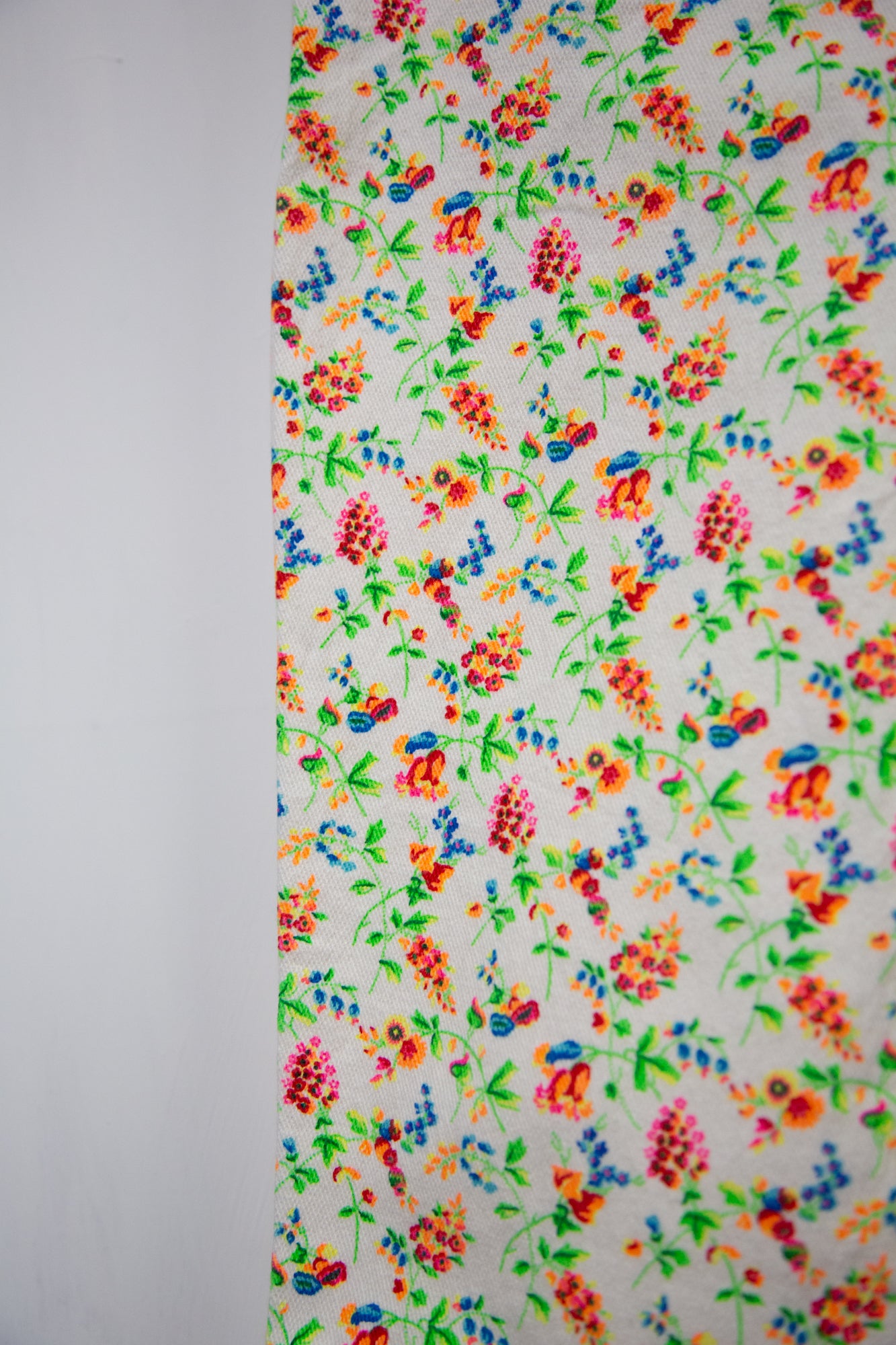 Vintage 1990s Floral White Versace High Waist Jeans