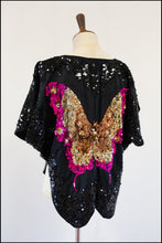 Vintage 1980s Sequin Butterfly Top