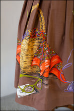 Vintage 1950s Knitting Basket Novelty Skirt