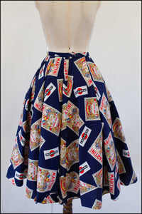 Vintage 1970s does 1950s Martini Skirt