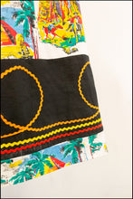 Vintage 1950s World Travel Print Midi Skirt