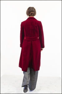 Vintage 1960s Christian Dior Red Velvet Coat