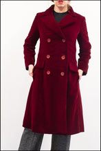 Vintage 1960s Christian Dior Red Velvet Coat