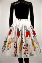 Vintage 1950s Novelty 'Circus Clown' Skirt