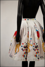 Vintage 1950s Novelty 'Circus Clown' Skirt