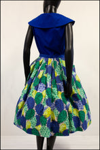 Vintage 1950s Green 'Cactus' Print Full Skirt