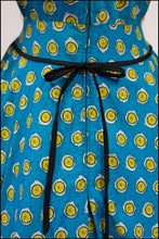 Vintage 1950s Turquoise 'Lemon Slice' Dress