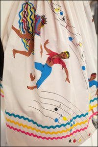 Vintage 1950s 'Samba Dance' Print Dress