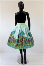 Vintage 1950s John Wolf 'The Hunt' Print Skirt