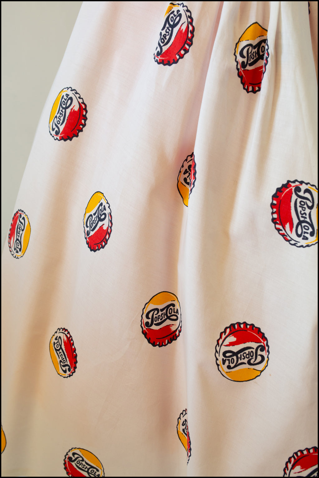Vintage 1980s 'Popsi Cola' Print Full Skirt