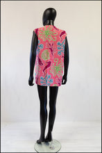 Vintage 1960s Pink 'Coral Reef' Towelling Beach Cover Up