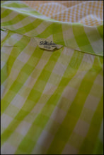 Vintage 1950s Green Gingham Cotton Top