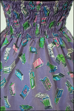 Vintage 1950s Lilac 'Matchbox' Print Swimsuit