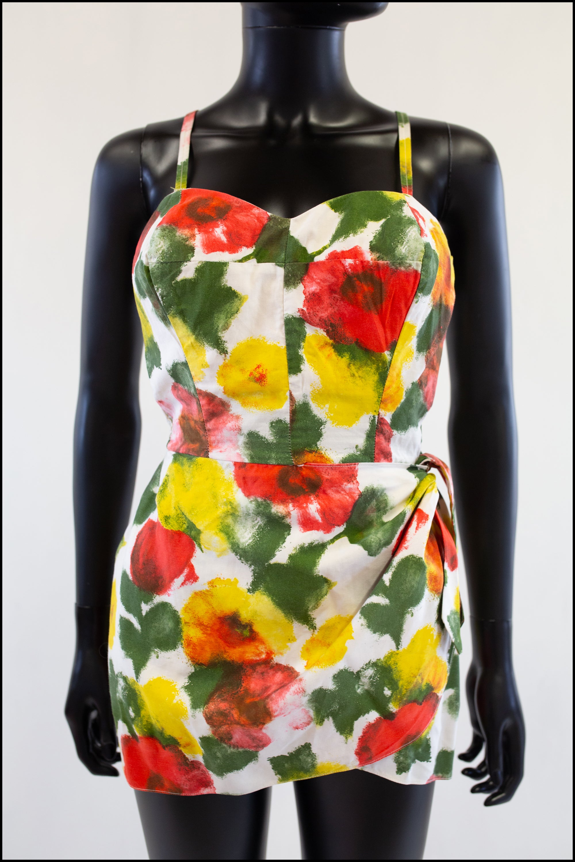 Vintage 1950s Jantzen Abstract Floral Swimsuit