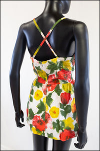 Vintage 1950s Jantzen Abstract Floral Swimsuit