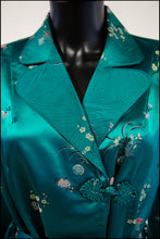 Vintage 1960s Emerald Satin Robe