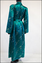 Vintage 1960s Emerald Satin Robe