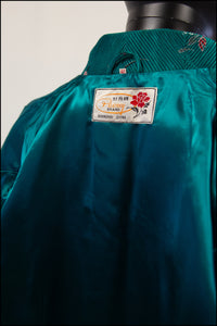 Vintage 1960s Emerald Satin Robe