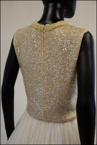 Vintage 1950s Iridescent Pearl Sequin Top