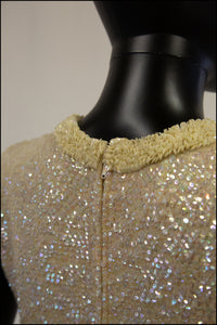 Vintage 1950s Iridescent Pearl Sequin Top