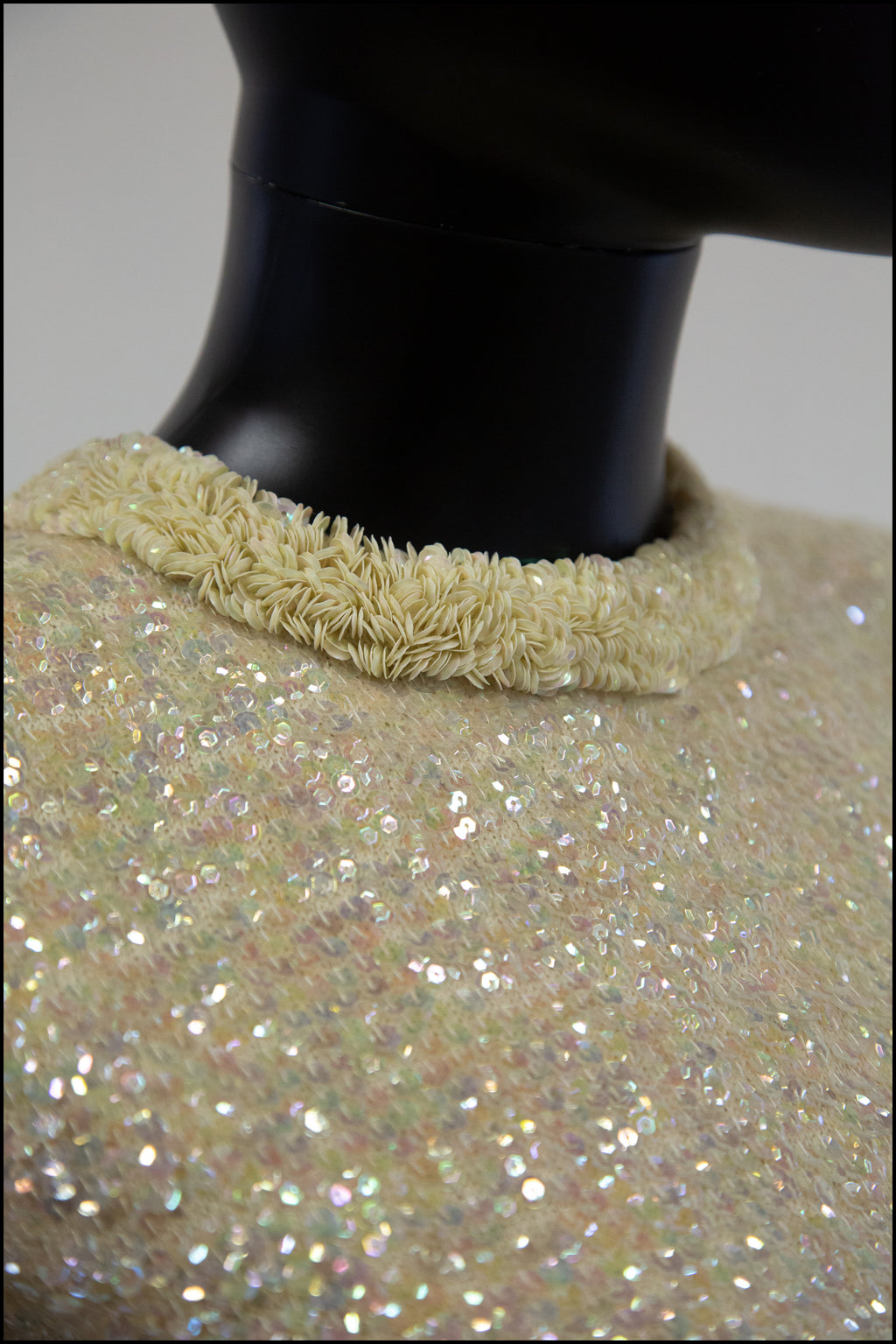 Vintage 1950s Iridescent Pearl Sequin Top