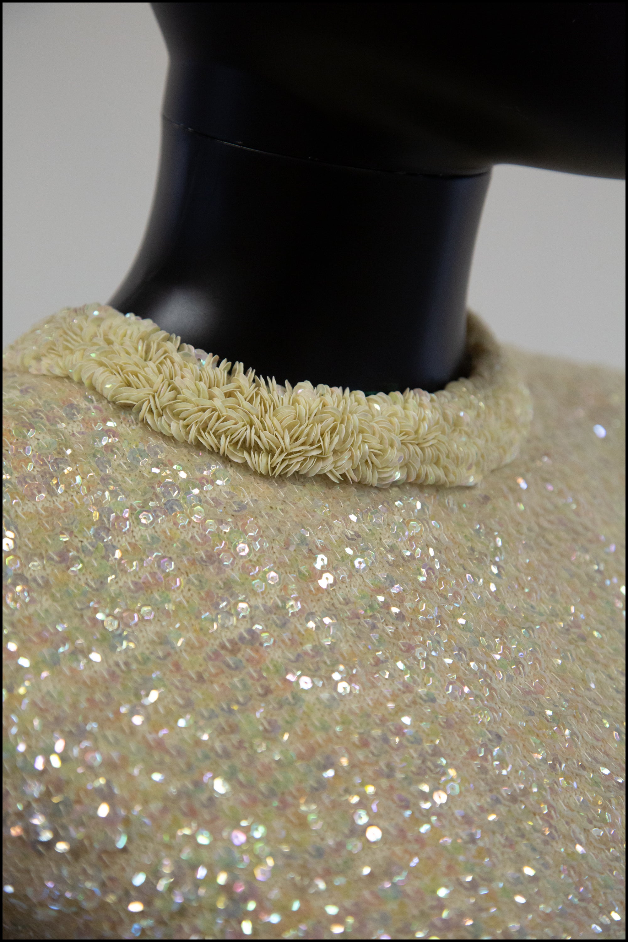 Vintage 1950s Iridescent Pearl Sequin Top