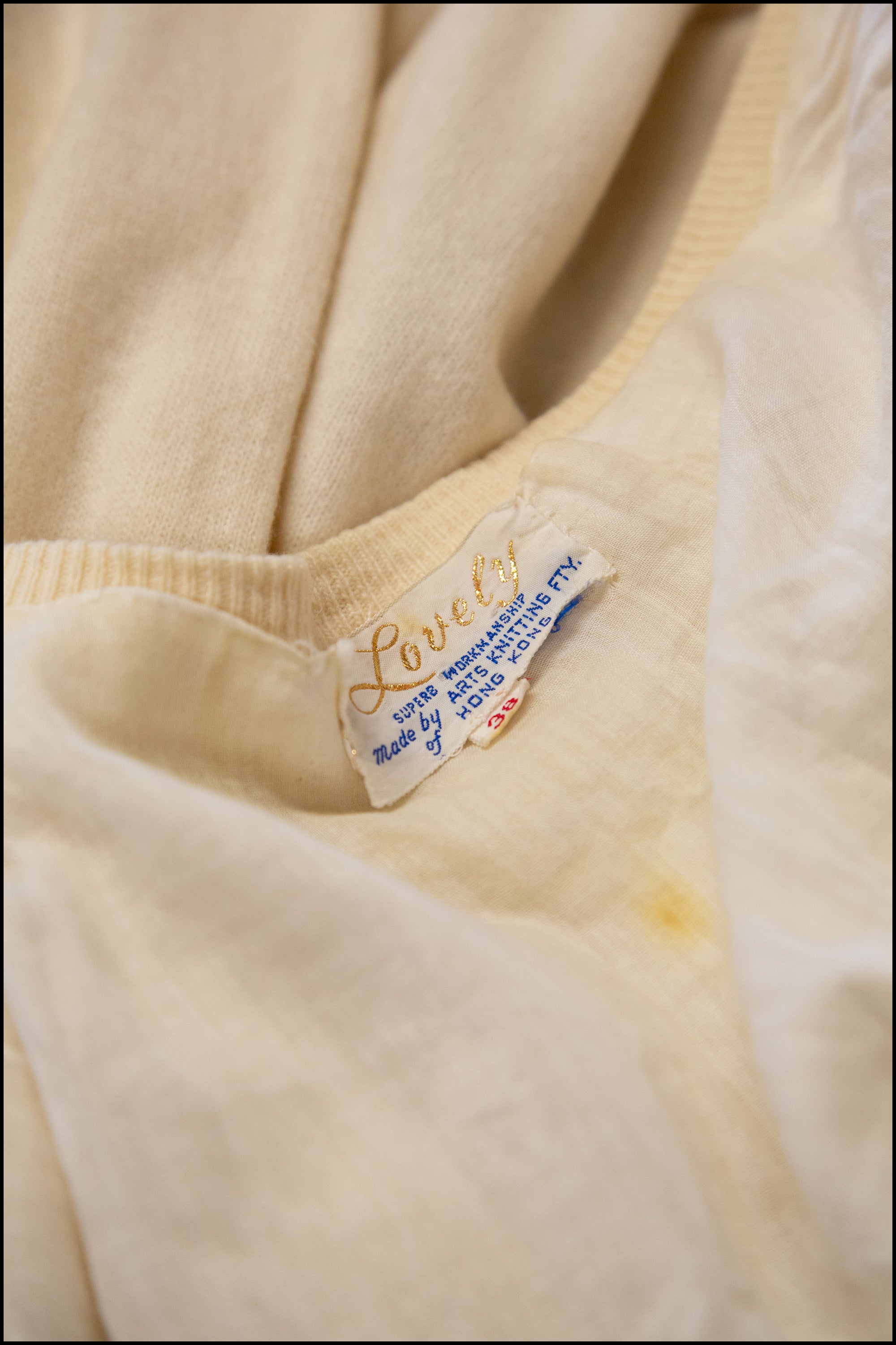 Vintage 1950s Pearl Wool Cardigan