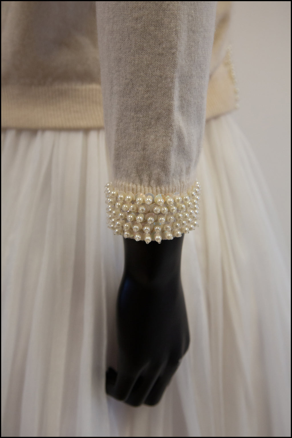 Vintage 1950s Pearl Wool Cardigan