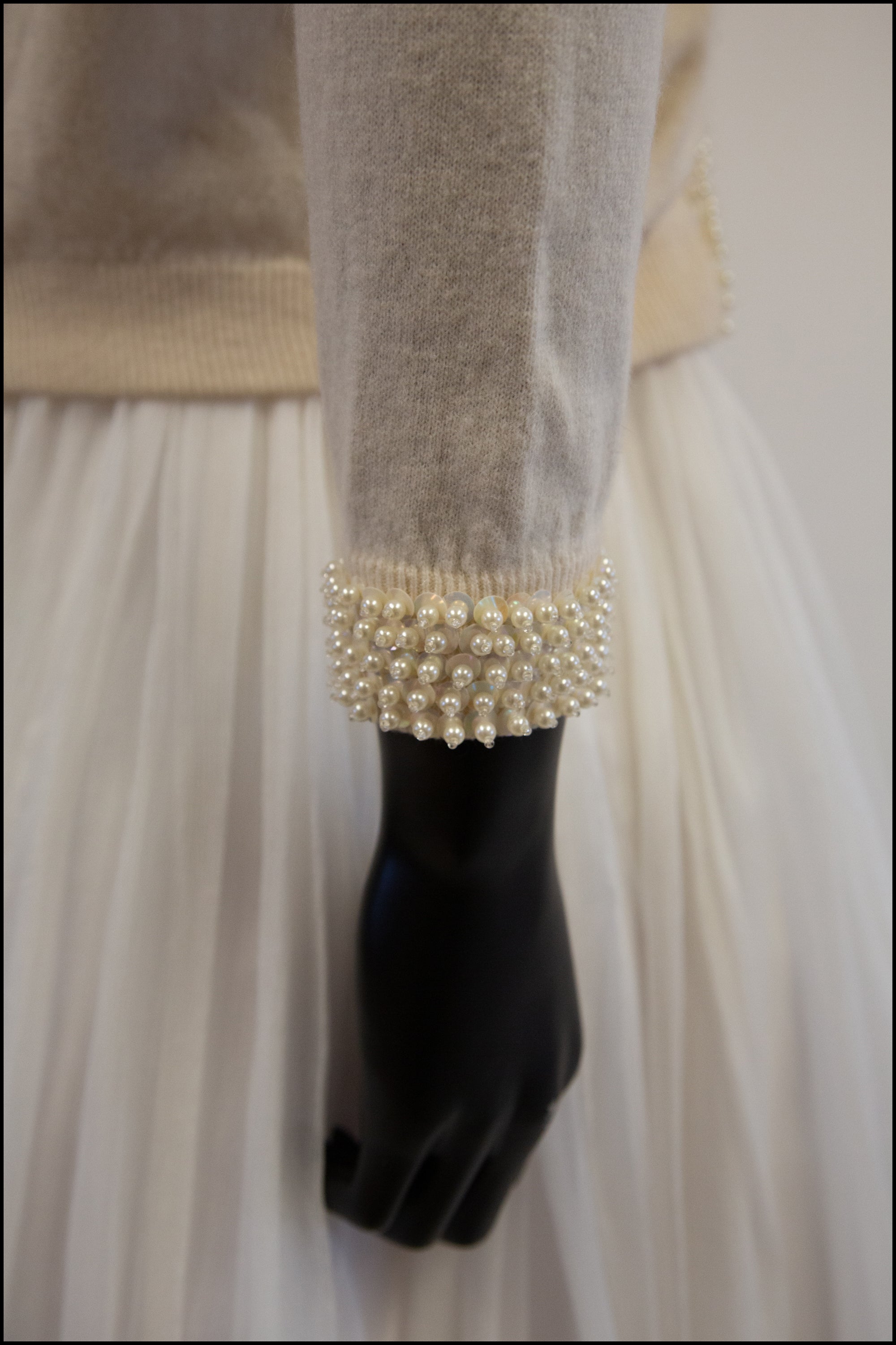 Vintage 1950s Pearl Wool Cardigan