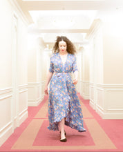 Belle Dress in Blue Floral Muslin