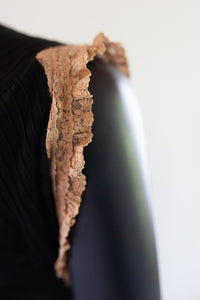 Vintage 1930s Black Crepe Pin Tuck Gown