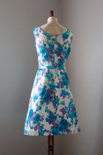 Vintage 1960s Blue Floral Dress