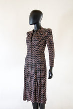 Vintage 1940s Novelty Print Tea Dress