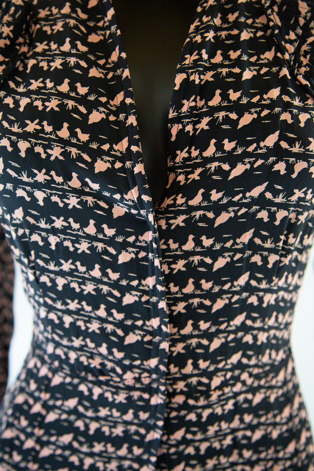 Vintage 1940s Novelty Print Tea Dress