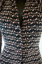 Vintage 1940s Novelty Print Tea Dress