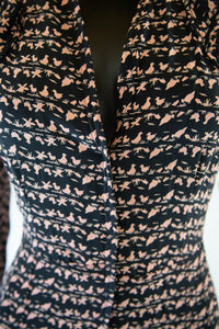 Vintage 1940s Novelty Print Tea Dress