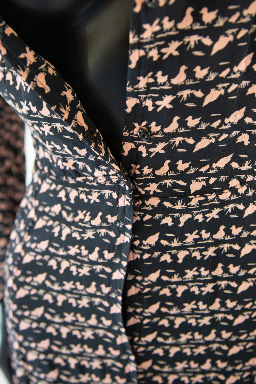 Vintage 1940s Novelty Print Tea Dress