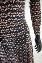 Vintage 1940s Novelty Print Tea Dress
