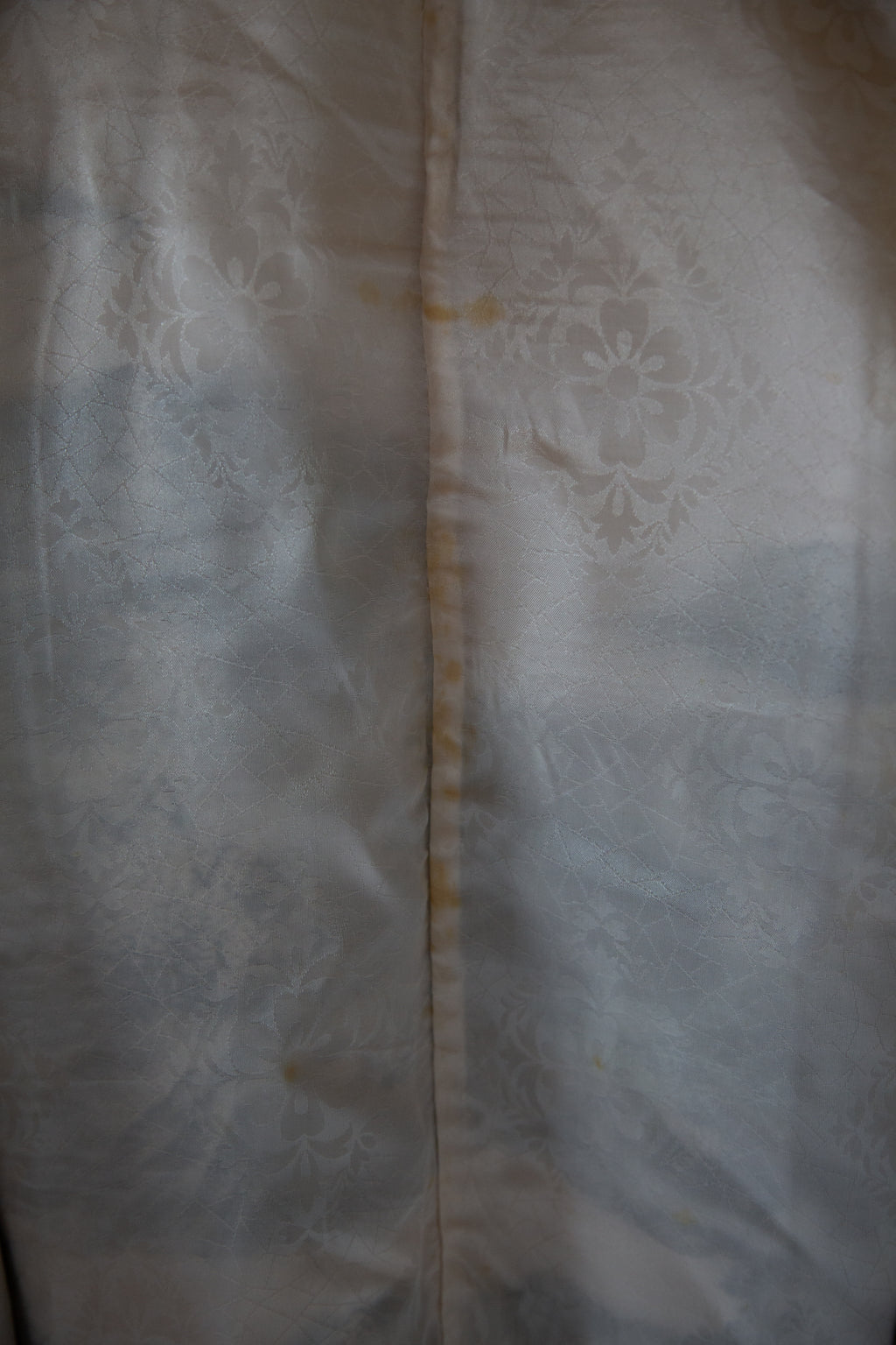 Vintage 1960s Blush Cream Silk Landscape Haori Jacket