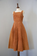 Vintage 1970s Brown Cord Pinafore Dress