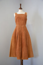 Vintage 1970s Brown Cord Pinafore Dress