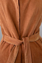 Vintage 1970s Brown Cord Pinafore Dress