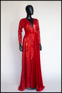 Bespoke Vampess - Gold Sequin Maxi Gown
