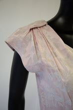 Vintage 1940s Pink Damask Maxi Dress