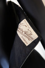 Vintage 1950s Black Strapless Rhinestone Wiggle Dress